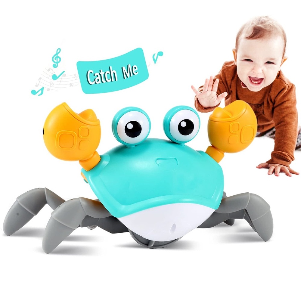 NEW Crawling Crab Toy Aqua Blue